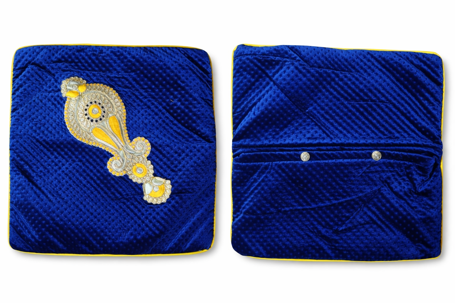 Cushion Cover - Golden Patch Work