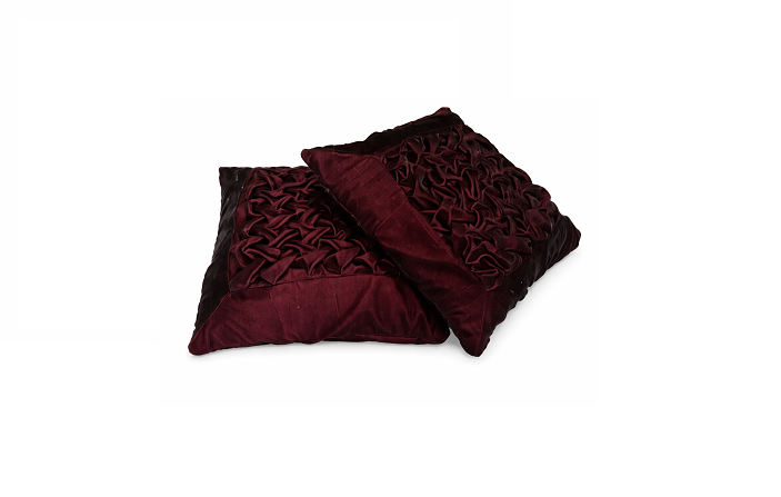 Deewan Cover - Beige and Burgundy