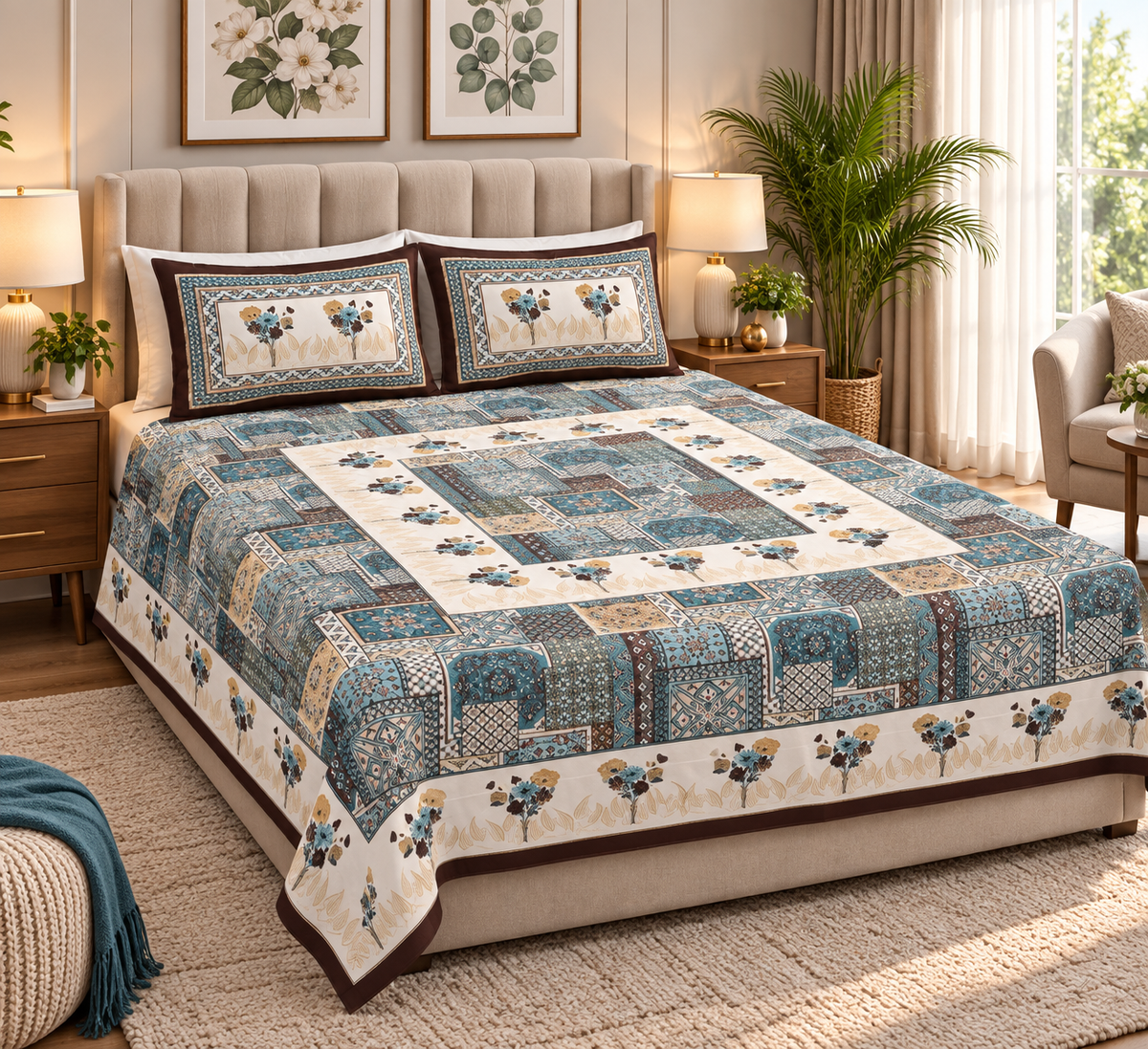 Double Size Bedsheet - Grey EC