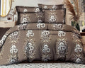 Queen Size Bedsheet - Brown FT