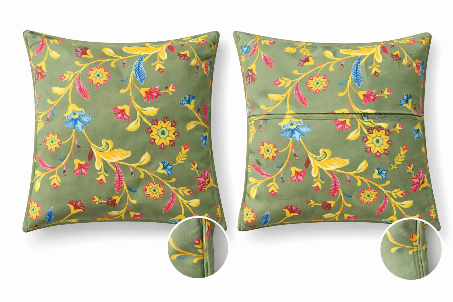 Green and Yellow 16x16 Cushion Covers
