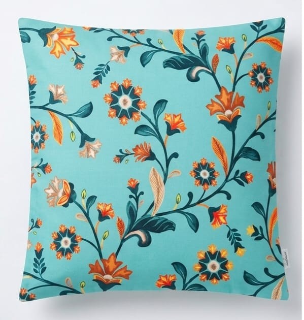 Aqua blue and Aqua Teal 16x16 Cushion Colour