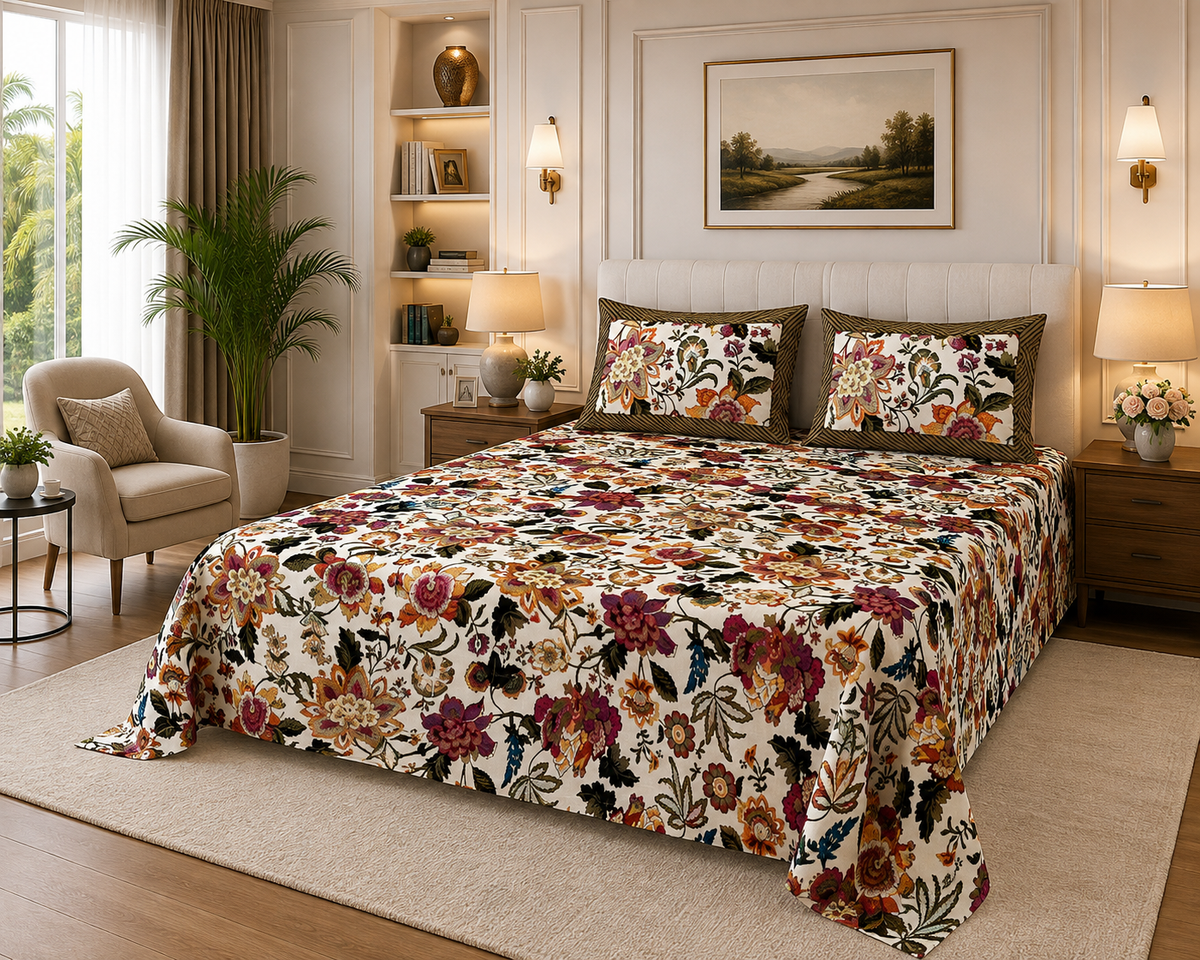 King Size Bedsheet - Maroon RM