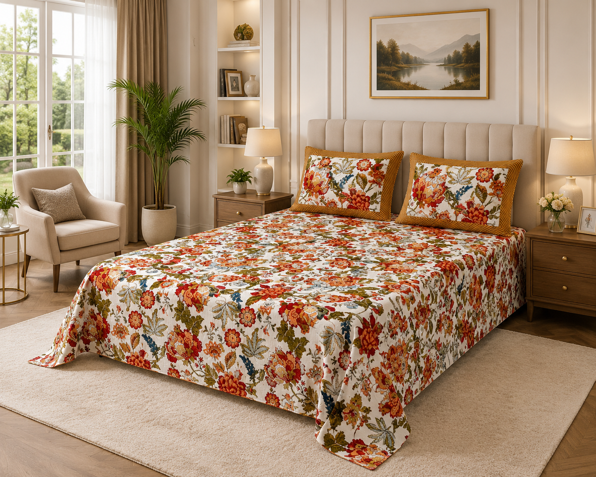 King Size Bedsheet - Rusty Red RM