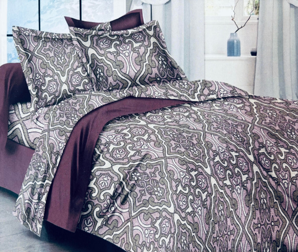 Queen Size Bedsheet - Lavender Grey RL